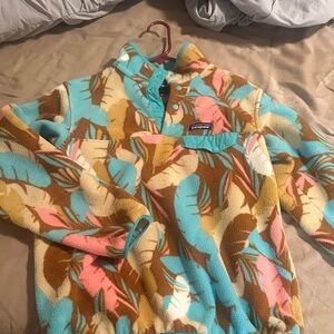 Patagonia Multicolor Feather Pattern Fleece